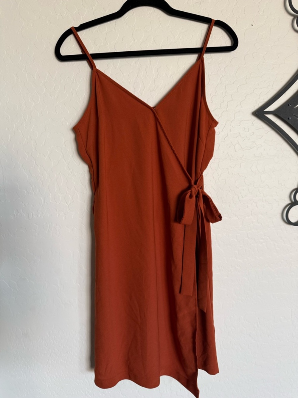 MOSSIMO Women's Rust Orange Wrap Dress - Small - Picture 2 of 5